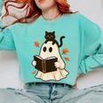 Books Ghost Reading Book Halloween Library Cat Fall Comfort Colors Sweatshirt Butter Books Ghost Reading Book Halloween Library Cat Fall Comfort Colors Sweatshirt Butter