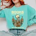 Books Make Me Happy Skeleton Read Reading Librarian Book Comfort Colors Sweatshirt Butter Books Make Me Happy Skeleton Read Reading Librarian Book Comfort Colors Sweatshirt Butter