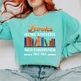 Books Helping Introverts Avoid Conversation Book Reading Comfort Colors Sweatshirt Butter