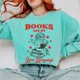 Books Are My LoveLanguage Cupid Valentines Comfort Colors Sweatshirt Butter Books Are My LoveLanguage Cupid Valentines Comfort Colors Sweatshirt Butter