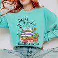 Books Original Handheld Device Reader Literacy Book Lover Comfort Colors Sweatshirt Butter