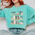 Bookshelves With Books & Plants Premium Comfort Colors Sweatshirt Butter