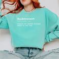 Booktrovert Definition Pun Book Lovers Bookworm Humor Comfort Colors Sweatshirt Butter