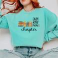 Bookworm Woman Reading Fiction Novels Library Book Store Comfort Colors Sweatshirt Butter