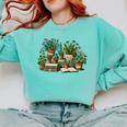 Botanical Garden Plants With Books Comfort Colors Sweatshirt Butter Botanical Garden Plants With Books Comfort Colors Sweatshirt Butter