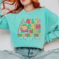 All Is Calm Said No Teacher Ever Book Christmas Tree Comfort Colors Sweatshirt Butter