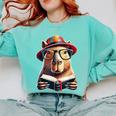 Capybara Bookworm Rodent Reading a Book Comfort Colors Sweatshirt Butter