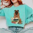 Capybara Glasses Reading Books Capybara Nerd Bookworm Comfort Colors Sweatshirt Butter Capybara Glasses Reading Books Capybara Nerd Bookworm Comfort Colors Sweatshirt Butter