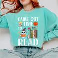 Carve Out Time To Read Halloween Ghost Books Raglan Baseball Tee Comfort Colors Sweatshirt Butter
