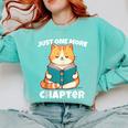 Cat Reading Books Bookworm Read One More Chapter Comfort Colors Sweatshirt Butter