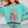 Cats Books Lover Men Women Comfort Colors Sweatshirt Butter Cats Books Lover Men Women Comfort Colors Sweatshirt Butter