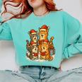 Cats Reading Books Christmas Tree Comfort Colors Sweatshirt Butter