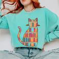 Cats Reading Books Librarian Library Readers Comfort Colors Sweatshirt Butter