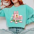 Caution Slippery When Reading Book Reader Comfort Colors Sweatshirt Butter