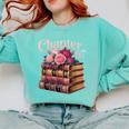 Chapter 67 Floral Book Stack Comfort Colors Sweatshirt Butter Chapter 67 Floral Book Stack Comfort Colors Sweatshirt Butter