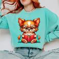 Chihuahua Reading a Book Dog Comfort Colors Sweatshirt Butter