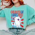 Childless Cat Ladies Vote Kamala Harris Cute Comic Book Cat Comfort Colors Sweatshirt Butter