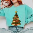 Christmas Book Tree Bookshelf Holiday For Readers Librarians Comfort Colors Sweatshirt Butter Christmas Book Tree Bookshelf Holiday For Readers Librarians Comfort Colors Sweatshirt Butter