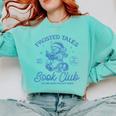 Christmas Snowman Frosted Tales Book Club Comfort Colors Sweatshirt Butter