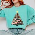 Christmas Tree Books Book Reading Bookworm Comfort Colors Sweatshirt Butter Christmas Tree Books Book Reading Bookworm Comfort Colors Sweatshirt Butter