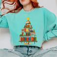 Christmas Tree Bookshelf Book Lover Library Men Women Kids Comfort Colors Sweatshirt Butter Christmas Tree Bookshelf Book Lover Library Men Women Kids Comfort Colors Sweatshirt Butter