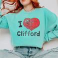 Clifford The Big Red Dog I Heart Clifford Childrens Books Comfort Colors Sweatshirt Butter