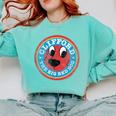 Clifford The Big Red Dog Round Distressed Logo Kids Books Comfort Colors Sweatshirt Butter