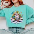 Color Our World Summer Reading 2025 Cute Book Wildflowers Comfort Colors Sweatshirt Butter