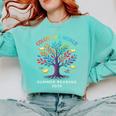 Color Our World Summer Reading Program 2025 Trippy Book Tree Comfort Colors Sweatshirt Butter