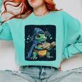 Cool Magical Book With Wizard Turtle For Adults And Kids Comfort Colors Sweatshirt Butter