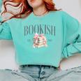 Coquette Bow Book Lover Bookish Coquette Aesthetic Reading Comfort Colors Sweatshirt Butter
