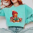 Cozy Gingerbread Christmas Reading Book Xmas Snowflakes Fall Comfort Colors Sweatshirt Butter Cozy Gingerbread Christmas Reading Book Xmas Snowflakes Fall Comfort Colors Sweatshirt Butter