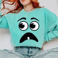 Creepy Face Carrot Halloween Book Character Costume Comfort Colors Sweatshirt Butter
