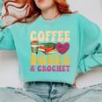 Crochet Coffee Reading Books Crocheter Crocheting Comfort Colors Sweatshirt Butter Crochet Coffee Reading Books Crocheter Crocheting Comfort Colors Sweatshirt Butter