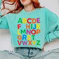 Cute ABCs Shirt Alphabet Colorful Letters Reading Books Kids Comfort Colors Sweatshirt Butter