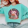 Cute Axolotl Reading Books Cozy Night Aesthetic Comfort Colors Sweatshirt Butter Cute Axolotl Reading Books Cozy Night Aesthetic Comfort Colors Sweatshirt Butter