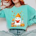 Cute Beanie Ghost Bookworm Cozy Book Reading Halloween Comfort Colors Sweatshirt Butter Cute Beanie Ghost Bookworm Cozy Book Reading Halloween Comfort Colors Sweatshirt Butter