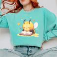 Cute Bee Reading Book Teacher Student Reader Graphic For Men Women Kids Comfort Colors Sweatshirt Butter Cute Bee Reading Book Teacher Student Reader Graphic For Men Women Kids Comfort Colors Sweatshirt Butter