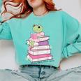 Cute Book Lover Frog Pretty Girls Read Books Kawaii Reading Comfort Colors Sweatshirt Butter Cute Book Lover Frog Pretty Girls Read Books Kawaii Reading Comfort Colors Sweatshirt Butter