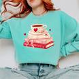 Cute Books And Coffee Crochet Valentines Day Tee For Couples Comfort Colors Sweatshirt Butter Cute Books And Coffee Crochet Valentines Day Tee For Couples Comfort Colors Sweatshirt Butter