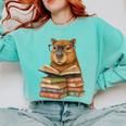 Cute Capybara Reading Books Animal Capybara Bookworms Comfort Colors Sweatshirt Butter Cute Capybara Reading Books Animal Capybara Bookworms Comfort Colors Sweatshirt Butter