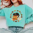 Cute Cat Fall In Love With Reading Book Cat Lover Librarian Comfort Colors Sweatshirt Butter Cute Cat Fall In Love With Reading Book Cat Lover Librarian Comfort Colors Sweatshirt Butter
