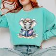 Cute Elephant Reading Universe Book Comfort Colors Sweatshirt Butter