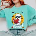 Cute Ghost Reading Book Retro Halloween Librarian Comfort Colors Sweatshirt Butter Cute Ghost Reading Book Retro Halloween Librarian Comfort Colors Sweatshirt Butter