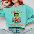 Cute Halloween Teacher Librarian Frankenstein Reading Books Comfort Colors Sweatshirt Butter