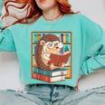 Cute Hedgehog Book Nerd Comfort Colors Sweatshirt Butter Cute Hedgehog Book Nerd Comfort Colors Sweatshirt Butter