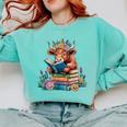 Cute Highland Cow Reading Book Baby Cow Bookworm Comfort Colors Sweatshirt Butter Cute Highland Cow Reading Book Baby Cow Bookworm Comfort Colors Sweatshirt Butter