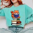 Cute Kawaii Kids Reading Books Glasses Red Panda Lover Comfort Colors Sweatshirt Butter Cute Kawaii Kids Reading Books Glasses Red Panda Lover Comfort Colors Sweatshirt Butter