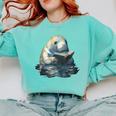 Cute Manatee Reading Book Bookworm Readers Manatee Lover Comfort Colors Sweatshirt Butter