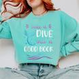 Cute Mermaid Librarian Teacher Dive Into A Good Book Reading Comfort Colors Sweatshirt Butter